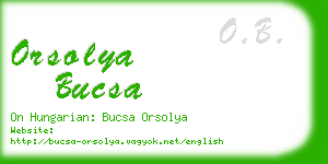 orsolya bucsa business card